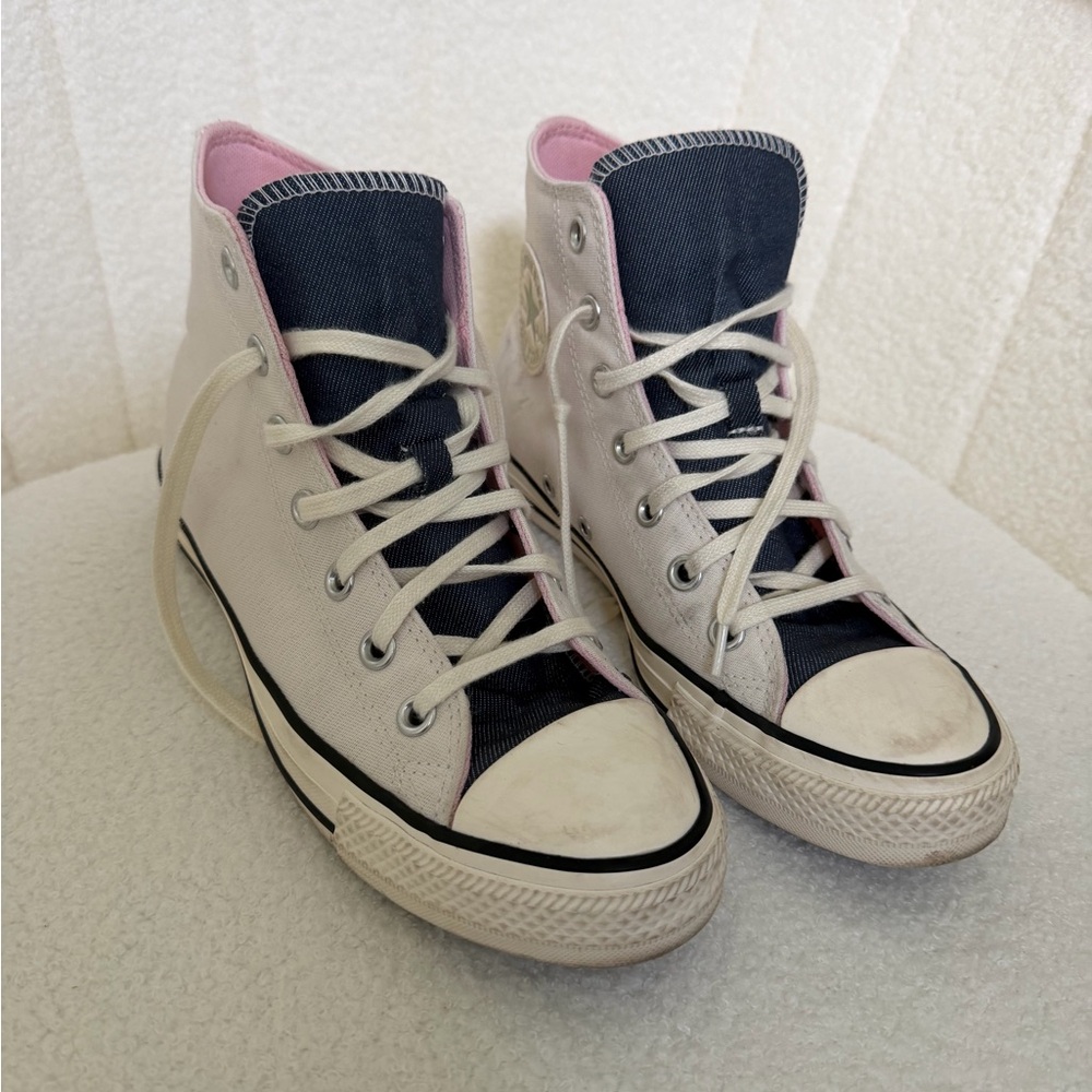 Converse Women's High-Top Sneakers - White, Pink, and Black